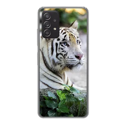 Produktbild von MuchoWow® Handyhülle Schutzhülle Hülle für Samsung Galaxy A53 5G Tiger - Weiß - Sand Silikon Softcase Handy Hülle - Schutzabdeckung