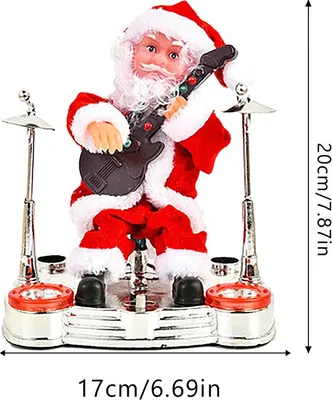 Obrázek produktu pro Vánoční elektrická hudba Santa Doll hrající ozdoba pro vánoční dekorace pro děti