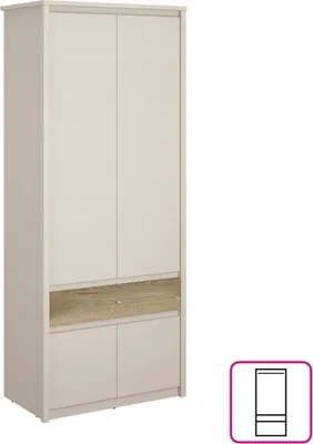 Zdjęcie produktu dla Kondela Szafa z szufladą Karos 4D1S - kaszmir / dąb evoke
