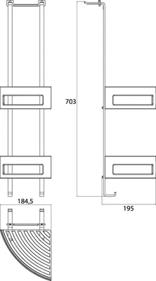 Image de emco system2 porte-tees, 2 paniers d'angle profonds, chromé, 354500126