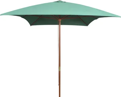 Image de Parasol avec poteau en bois 200 x 300 cm Vert