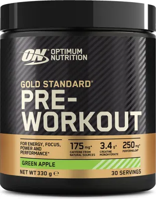 Image de PreWorkout - Optimum Nutrition - Gold Standard Pre-Workout (330g) - Saveur Green Apple