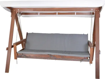 Produktbild von Adelaida Holz-Gartenschaukel, taupe ROJAPLAST 59062