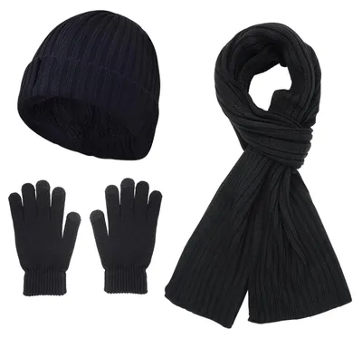 Produktbild von Solidchoice – 3-in-1 Set aus Mütze, Schal und Handschuhen für Herren