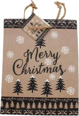 Produktbild von Geschenktasche - Merry Christmas - Maße ca. 17,8 x 9,8 x 22,9 cm