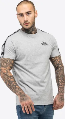 Image de T-shirt homme coupe regular BRINDISTER Marl Grey/Black/White XL Lonsdale