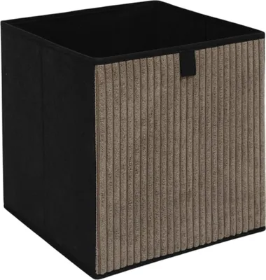 Produktbild von HowHomely | Aufbewahrungsbox - Regalbox - 30x30x30 cm - braun schwarz - Klappbox