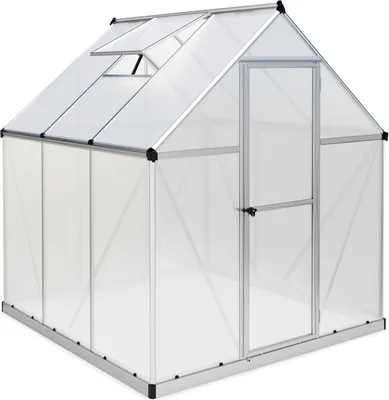 Produktbild von Palram - Canopia Aluminium Gewächshaus Mythos 66 Silber 186x185x208 cm