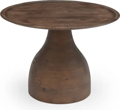 Produktbild von Giga Meubel Couchtisch Joji - Rund - Mangoholz - Dunkelbraun - Ø60cm