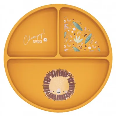 Produktbild von Silikonteller mit Saugnapf Lion / Sassi
