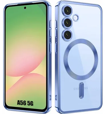 Image de Coque pour Samsung Galaxy A56 5G, Protection avec Cercle Magnétique et Film Caméra - Bleu