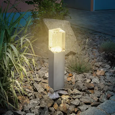 Produktbild von esotec Solar Standleuchte Bubble Tower 30 cm aus Edelstahl wetterfest 102554