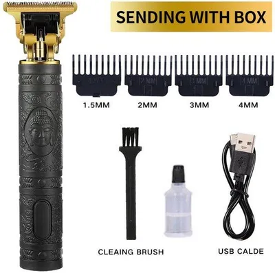 Image de Brosse à cheveux électrique, tondeuse à barbe portable, kit de soins pour homme avec