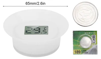Immagine prodotto di Termometro ad acqua con display LCD per acquari, acquari, umido e secco, doppio uso