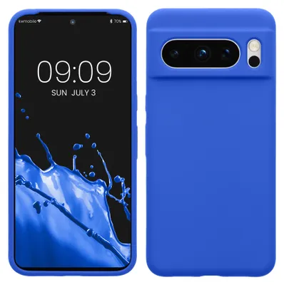 Produktbild von kwmobile Handyhülle für Google Pixel 8 Pro Hülle, für Pixel 8 Pro Case - Hülle Silikon - kabelloses Laden - Baltik Blau