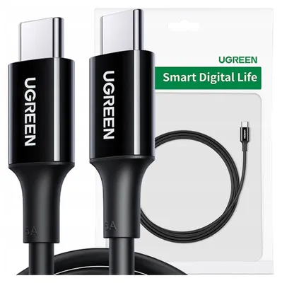 Image de Câble Ugreen Us300 Usb-C / Usb-C 480Mb/S 5A 2M - Czarny