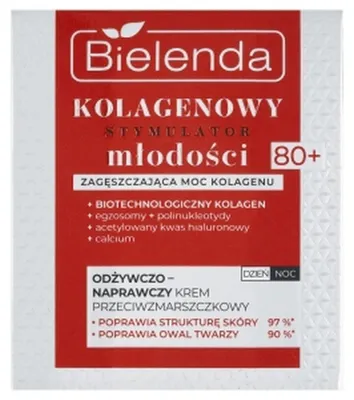 Zdjęcie produktu dla BIELENDA KOLAGEN SM 80+ Krem do twarzy 50ml