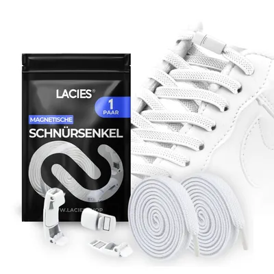 Produktbild von Lacies - Schnürsenkel ohne binden, magnetische Schnürsenkel in weiß