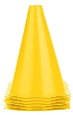 Produktbild von Fußball-Markierungskegel-Set, 6 Stück, 18 cm, Kunststoff, für Fußballtraining
