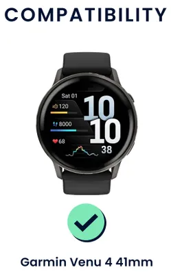 Produktbild von kwmobile 2x Uhrenarmband für Garmin Venu 4 41mm Armband - Fitnesstracker Band Set aus TPU Silikon - Ersatzarmband Smartwatch - Dunkelblau Creme