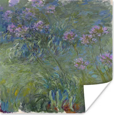 Produktbild von MuchoWow® Poster Agapanthus - Gemälde von Claude Monet 100x100 cm - Babyzimmer