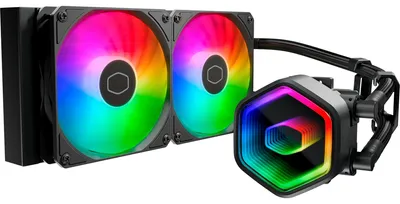 Produktbild von Cooler Master mlw-d24m-a18pa-r1 Masterliquid 240 Core II Argb, 280 mm Kühler, 2 x 120 mm, Argb2 Gen 2