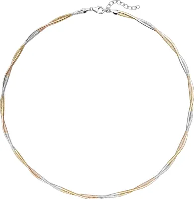 Produktbild von JOBO Collier Halskette 925 Sterling Silber bicolor vergoldet 49 cm Kette