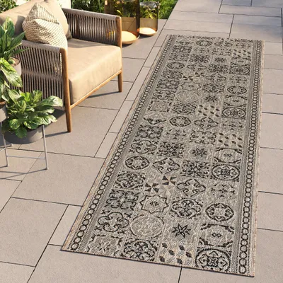 Obrázok produktu pre Tapiso bežec MELISSA Vonkajší vnútorný hnedý čierny Balkónová terasa 100 x 500