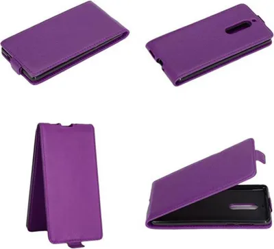 Produktbild von Cadorabo Hülle für Nokia 5 2017 Schutzhülle in Lila Flip Handyhülle Case Cover Etui Kunstleder