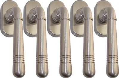 Produktbild von Massiv Messing Fenstergriff Set 5 x FG Helena Prime 0950 Nickelmatt Fensterbeschlag