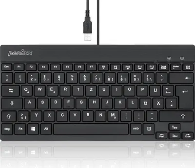 Immagine prodotto di Perixx PERIBOARD-326 DE Corded Keyboard German, QWERTZ Black Backlit