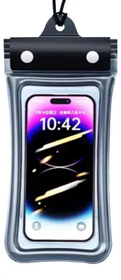Produktbild von Wasserdichte Handy Tasche transparent mit Umhängeband für Outdoor Strand Schwimmen Reisen