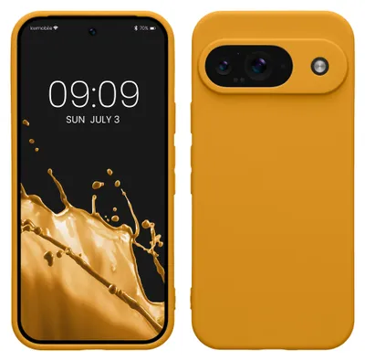 Produktbild von kwmobile Handyhülle für Google Pixel 9 Hülle - weiches Handy Silikon Case - Schutzhülle Cover - Mango