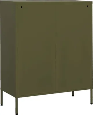 Immagine prodotto di Armadio per attrezzi "Hagenbach" in acciaio di colore verde oliva. Dimensioni (L/A) 80x35x101 cm