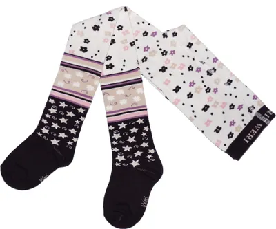 Productafbeelding van Kinderkousen voor meisjes, chocoladeprint, mix van kleuren, maat 134-146