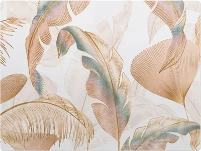 Produktbild von Zarte Blätter – Bodenschutzmatte – Stuhlunterlage 120x90 cm – Rutschfest – Hartbodenmatte