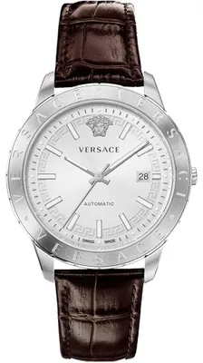 Obrázek produktu pro Versace VE2D00121 Univers Automatic bílé stříbrné hnědé kožené pánské hodinky NEW