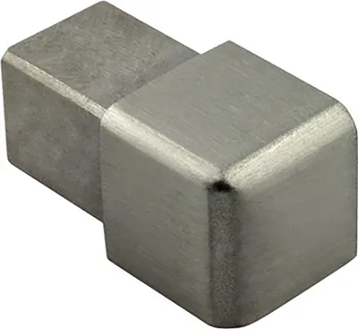 Produktbild von Quadrat Ausseneck Edelstahl V2A 10mm gebürstet