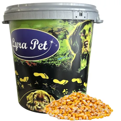 Produktbild von 10 kg Lyra Pet® Futtermais Qualitätsfutter Körnermais in 30 L Tonne