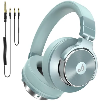 Produktbild von Over Ear Kopfhörer mit Kabel 50mm Treiber DJ Kopfhörer Professionell Studio Kopfhörer Klinke Share-Port DJ Headphones für Studio Podcast Mintgrün