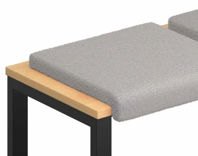Immagine prodotto di vidaXL Cuscini da banco, 2 pezzi, tessuto sherpa, grigio chiaro, profondità 35 cm