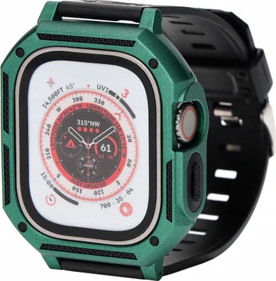 Produktbild von Bizon Armband + Gehäuse Watch Armor für Apple Watch Ultra 2/1 49 mm, Grün