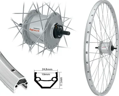 Produktbild von Bärwinkels Vorderrad 28" Hohlkammerfelge 3W / 6V Shimano Nexus Nabendynamo Silber DH-C30003