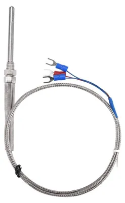 PT100 Thermoelement M8, 0–400 °C, Sonde 50 mm, Kabellänge 3 m