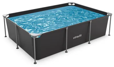 Produktbild von VirtuFit Rechteck-Pool 260 x 180 x 66 cm Anthrazit