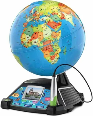 Immagine prodotto di LeapFrog VTech - Mappamondo multimediale, schermo LCD a colori da 2,7 pollici, per bambini da +5 anni, versione VTECH INGLESE