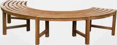 Produktbild von CLP Baumbank Male 206cm halbrund 180° Baumbank, halbrund,braun