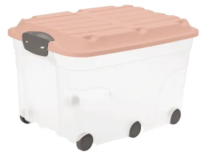 Zdjęcie produktu dla Pudełko na rolki z pokrywką 57 l ROLLER 6, kolor: Linnea pink ged.
