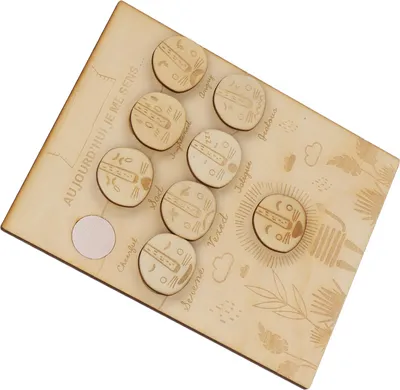 Zdjęcie produktu dla Feelings Chart for Kids Montessori Wooden Daily Moods Feelings Sign Educational Toy for Home School Classroom Therapy Office Decor