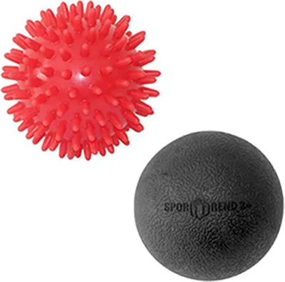 Produktbild von ø 7cm Massageball Igelball + ø 6,5cm Lacrosse Faszienball